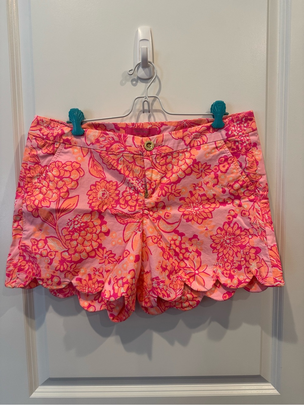 Lily Pulitzer Floral Scallop-Hem Shorts